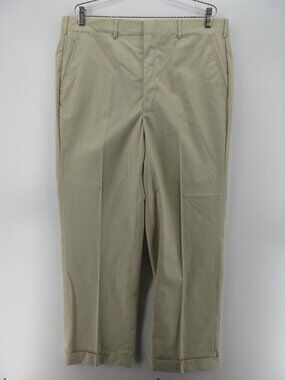 VINTAGE Brooks Brothers Pants 38 Chino Khakis Cuffed 90s USA 38X32
